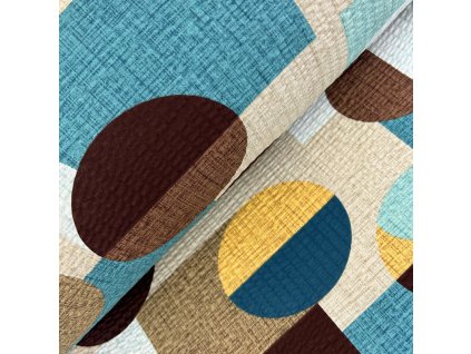 Ervi bavlna - krep š.240 cm - Geometrický vzor č.26718-3, metráž