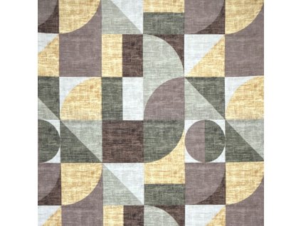 Ervi bavlna flanel š.240 cm Abstrakce hnědá - 26589-3, metráž (Barva barevná, Vzor Abstrakce)