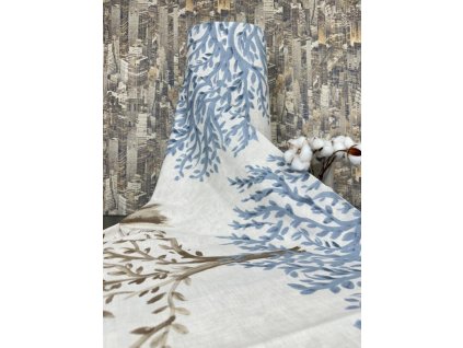 Ervi bavlna flanel š.240 cm Stromy - 9976-4, metráž (Barva barevná, Vzor Přirodní)