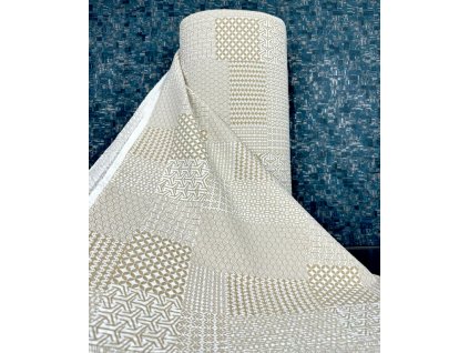 Ervi bavlna - Krep š.240 cm - Geometrický vzor č.226557-38, metráž