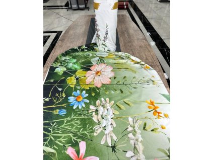 Ervi bavlna Satén š.240 cm Barevná louka -048, metráž (Barva barevná, Vzor Květinový)