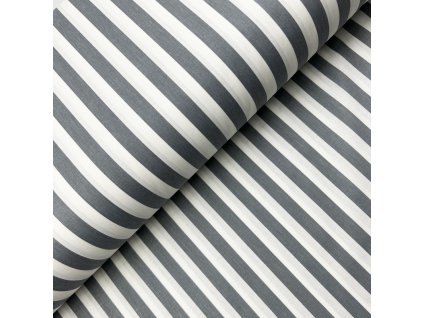 Ervi Bavlněná látka/plátno š.240 cm - šedý pruhy, metraž (Barva šedá, Vzor Pruhy)