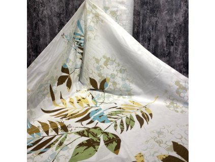 Ervi Bavlněná látka/plátno š.240 cm - větvičky 119-1, metráž (Barva Bárevná, Vzor Květinový)