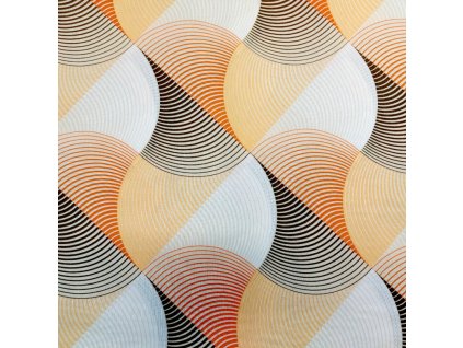 Ervi Bavlněná látka/plátno š.240 cm - Vlnění-47352-13, metráž (Barva barevná, Vzor Abstrakce)