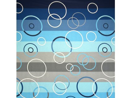 Ervi Bavlnená látka/plátno š.240 cm - Kruhy na modrom - 7488-9, metráž