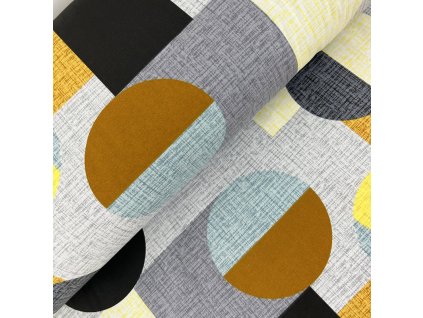Ervi Bavlněná látka/plátno š.240 cm - Geometrický vzor č.26718-8, metráž