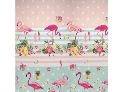 Ervi Bavlněná látka/plátno š.240 cm - Plameňáci č.12135-1, metráž