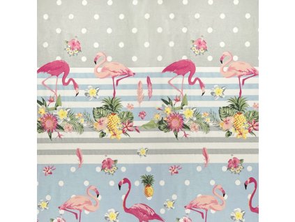 Ervi Bavlnená látka/plátno š.240 cm - Plameniaky 2 č.12135-2, metráž