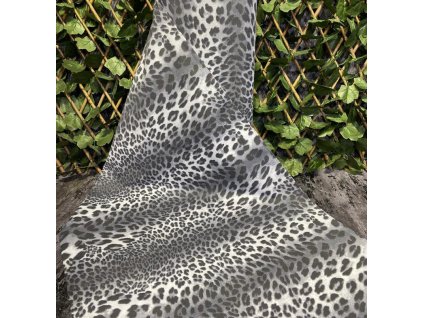 Ervi Bavlněná látka/plátno š.240 cm - Leopard šedý č.6616-2, metráž