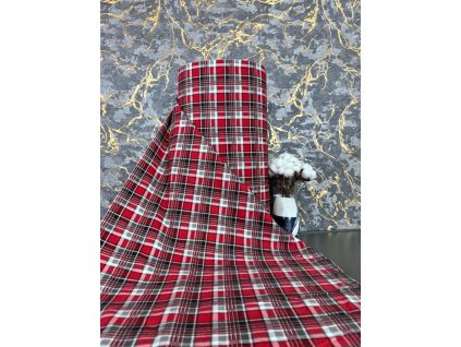 Ervi bavlna flanel š.240 cm kapesníkový vzor 21131-7, metráž (Barva barevná, Vzor Kostkový)