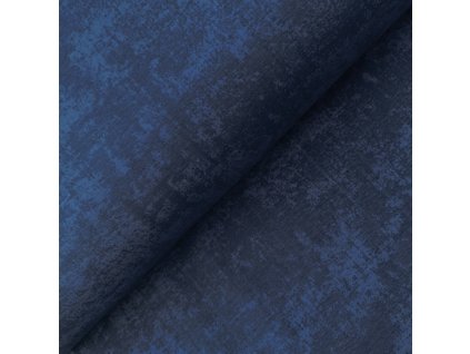Ervi Bavlnená látka/plátno š.240 cm jednofarebná tmavo modrá žíhaná, metráž