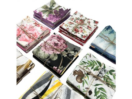 0,5 kg Zbytková metráž látek bavlna - mix vzorů a barev (Barva mix 0,5 kg)