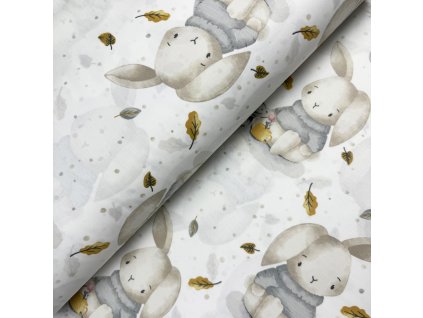 Ervi Bavlněná látka/plátno š.240 cm - Zaječí pohádka - 28313-6, metráž