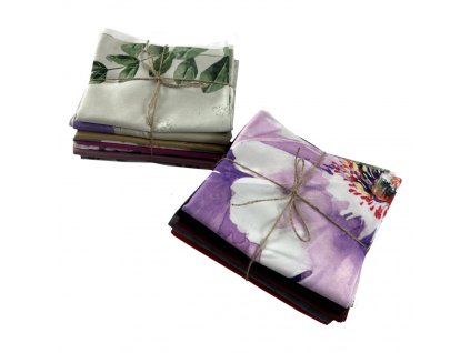 1 kg Zbytková metráž látok bavlna satén - mix vzorov a farieb