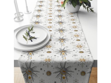 Ervi bavlněný běhoun na stůl - Vánoční - jelen (Barva Barevná/Colorful, Rozměr 20 x 120 cm, Vzor Vánoční/Christmas)