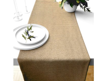 Ervi dekorační běhoun na stůl - Rasel béžový (Rozměr 20 x 120 cm)