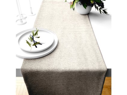 Ervi dekorační běhoun na stůl - Rasel smetanový (Rozměr 20 x 120 cm)