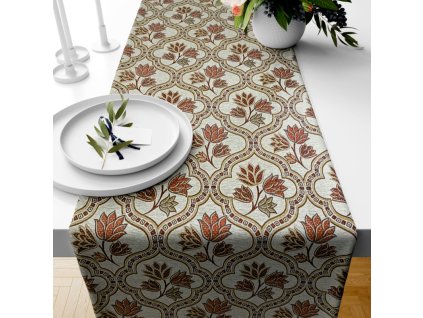Ervi Gobelinový běhoun na stůl Asetat-253-2 (Rozměr 20 x 120 cm)