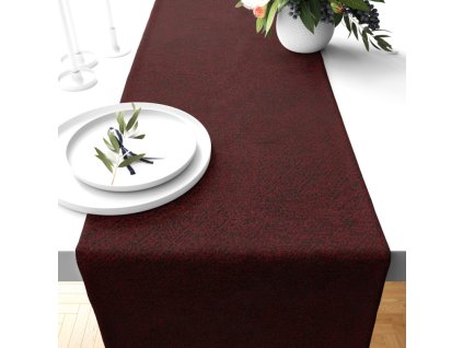 Ervi dekorační běhoun na stůl DMS V10 - bordo (Rozměr 35 x 120 cm)