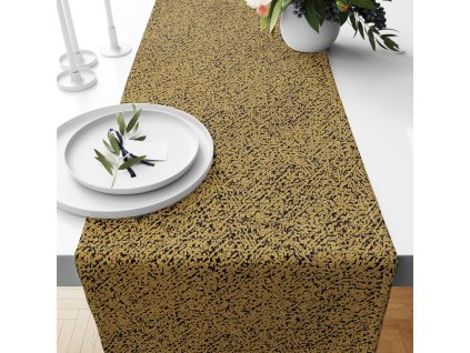 Ervi dekorační běhoun na stůl DMS V4 - hořčice (Rozměr 35 x 120 cm)