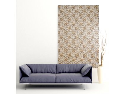 Ervi nástěnný gobelín Asetat - kviti hnědé 326 (Rozměr š:80 x v:100 cm)