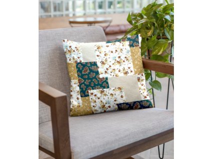 Ervi povlak na polštář bavlněný - pečvork na smaragdovém (Rozměr 30 x 50 cm)