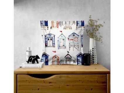 Ervi povlak na polštář bavlněný s lemem - námořní vzor (Rozměr 30 x 50 cm)