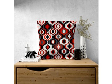 Ervi povlak na polštář dekorační s lemem DGT - DGT červený (Rozměr 30 x 50 cm)