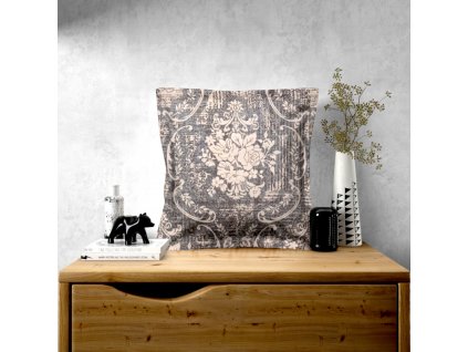 Ervi povlak na polštář bavlněný s lemem - barokní vzor (Rozměr 30 x 50 cm)