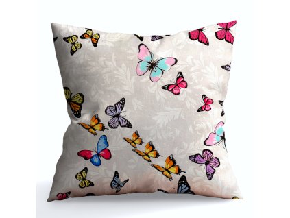 Ervi povlak na polštář - barevné motýlcí (Rozměr 30 x 50 cm)