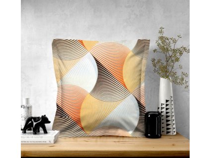 Ervi povlak na polštář bavlněný s lemem - Vlnění (Rozměr 30 x 50 cm)