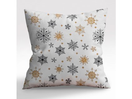 Ervi povlak na polštář bavlněný - Vločky zimní noci (Rozměr 30 x 50 cm)