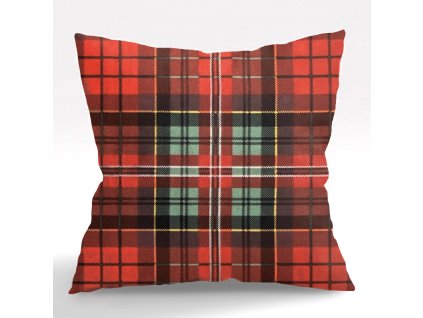 Ervi povlak na polštář FLANELOVÝ - Skotská kostka Tartan (Rozměr 30 x 50 cm)