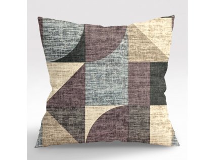 Ervi povlak na polštář FLANELOVÝ - Abstrakce hnědá (Rozměr 30 x 50 cm)