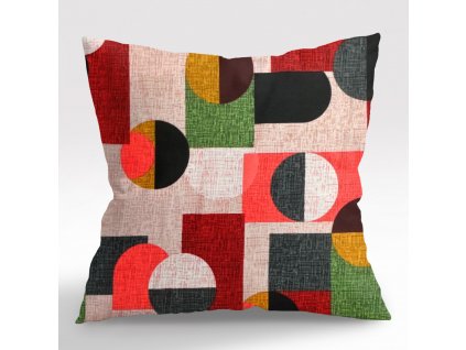 Ervi povlak na polštář FLANELOVÝ - Abstraktní kompozice (Rozměr 30 x 50 cm)