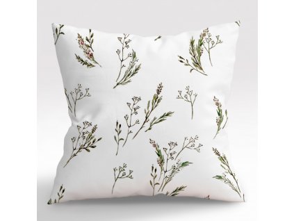 Ervi Saténový povlak na polštář DELUXE - Jemné bylinky (Rozměr 30 x 50 cm)