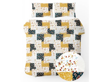 Ervi bavlněné povlečení - pečvork na smaragdovém (Barva barevná, Rozměr 140x200 cm + 70x90 cm, Vzor Pečvork)