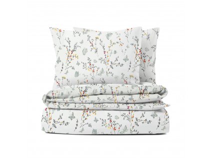 Ervi bavlněné KREPOVÉ povlečení - Romantický vzor (Rozměr 140x200 cm + 70x90 cm)