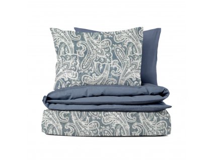 Ervi bavlněné povlečení oboustranné - ornament na modrém/modré (Barva Barevná/Colorful, Rozměr 140x200 cm + 70x90 cm, Vzor Orientální/Oriental)