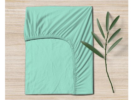 Ervi bavlněné napínací prostěradlo - tyrkysové (Rozměr 80x160 cm)