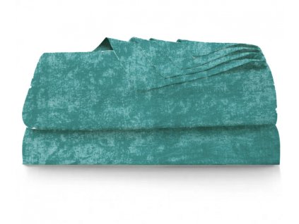 Ervi bavlněné prostěradlo - tyrkysové žihané (Rozměr 140x240 cm)