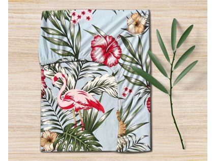 Ervi bavlněné napínací prostěradlo - dovolená na Havaji (Rozměr 80x160 cm)