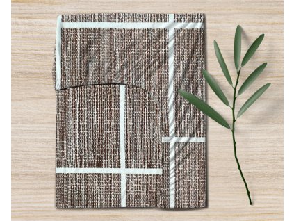 Ervi Bavlněné napínací prostěradlo - Arthur hnědé (Rozměr 80x160 cm)