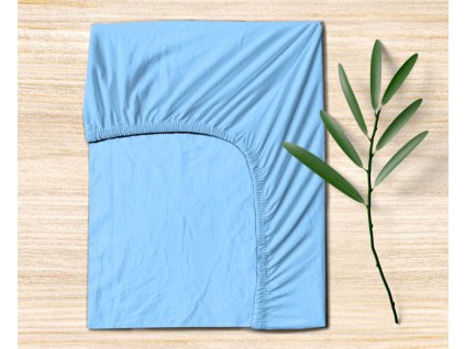#Ervi bavlněné napínací prostěradlo - modré 80x160 (Barva modrá, Rozměr 80x160 cm)