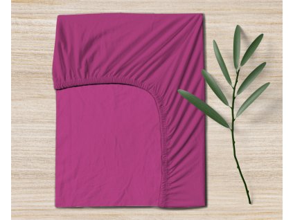 #Ervi bavlněné napínací prostěradlo - fuchsia 80x200 (Rozměr 80x200 cm)