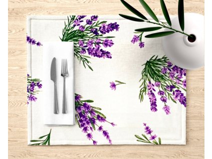 Ervi bavlněné prostírání na stůl - levandule č.25197-1 (Rozměr 30 x 40 cm)