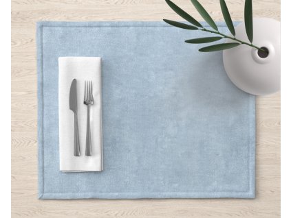 Ervi dekorační prostírání na stůl - samet Světle modrý (Rozměr 30 x 40 cm)