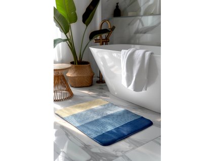 Kúpeľňová predložka SLV-2022 modrá, 2 set