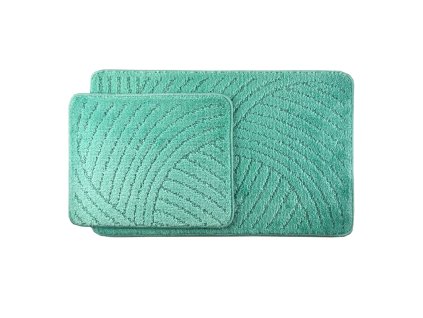 Koupelnová předložka tyrkysová Comfort CTN bez výkroje,2 set