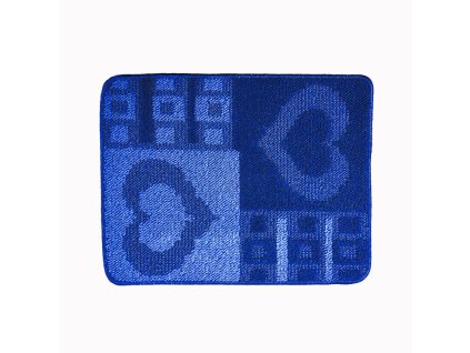 WC kúpeľňová predložka Srdcovka modrá Comfort, 40 x 50 cm